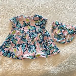 Lilly Pulitzer Abigail Infant dress with matching bloomers